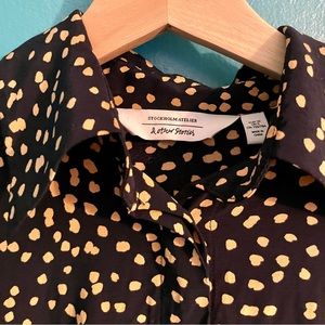 & Other Stories Polka Dot Blue Blouse Stockholm Atelier
